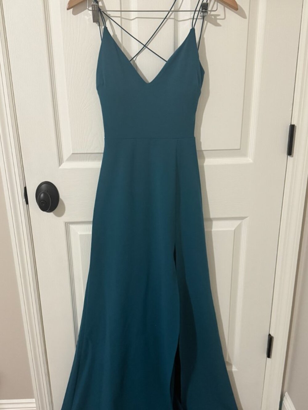 Teal Maxi Dress with Slit